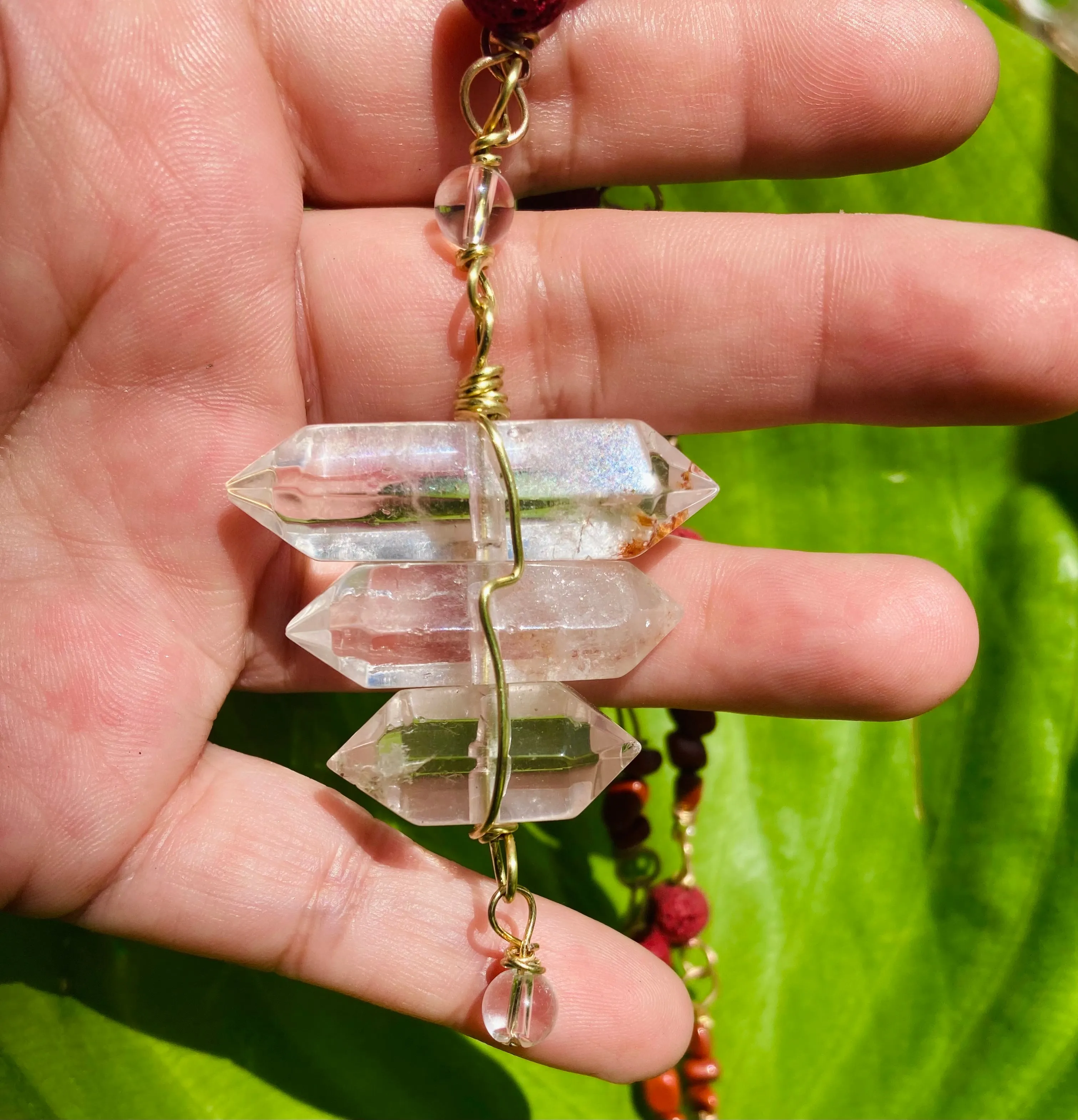 Root Chakra Pyramid Necklace