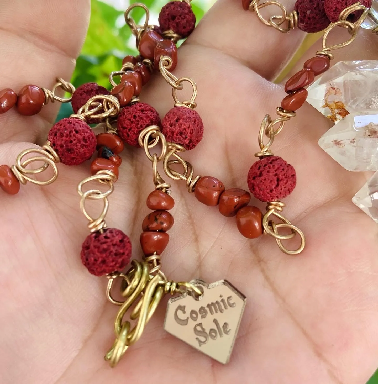 Root Chakra Pyramid Necklace