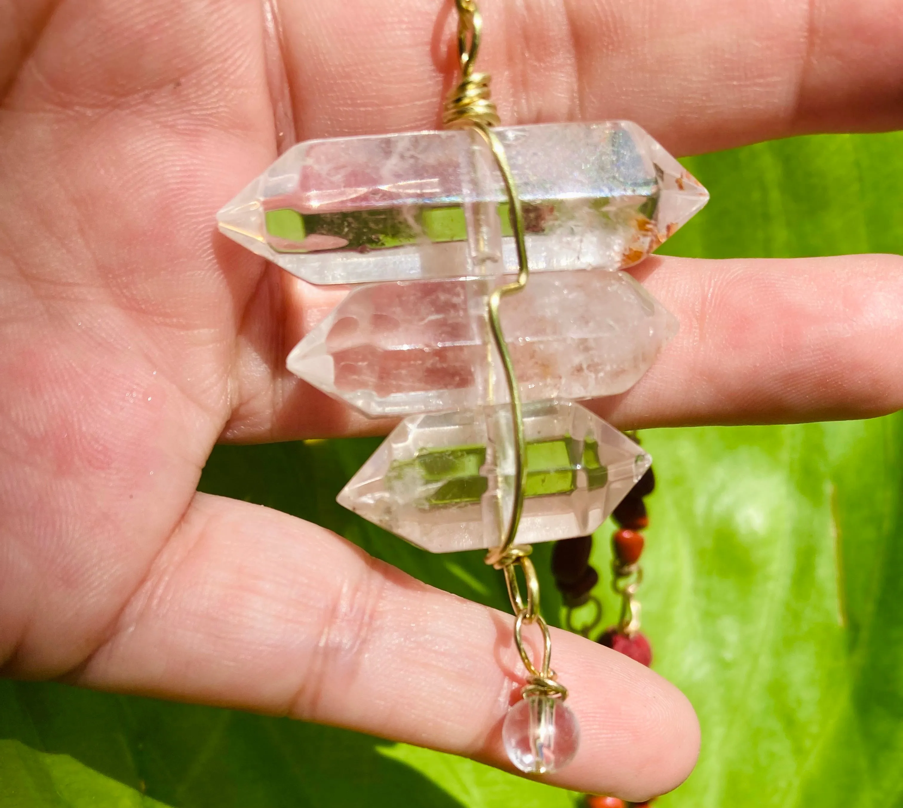 Root Chakra Pyramid Necklace