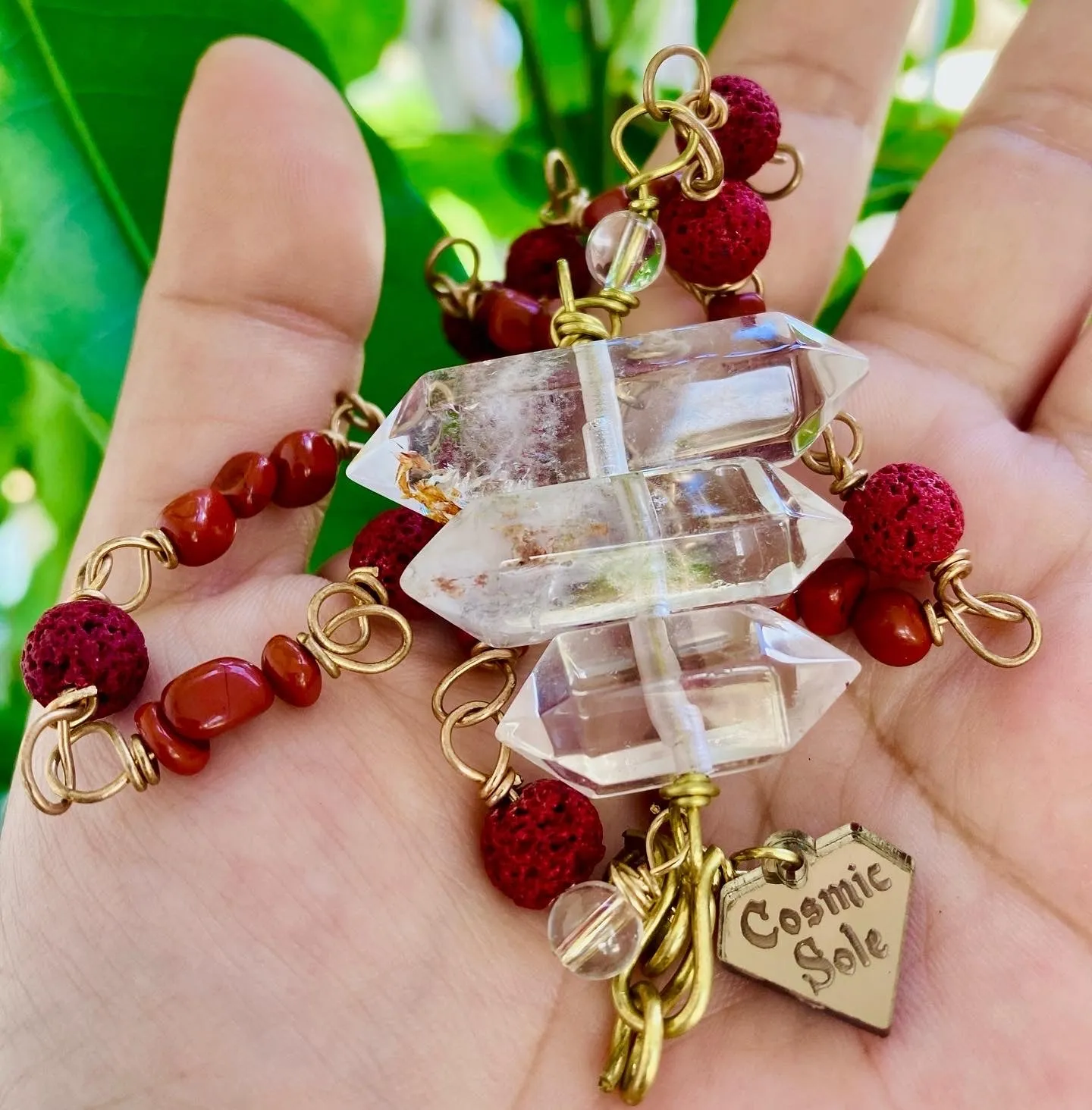 Root Chakra Pyramid Necklace