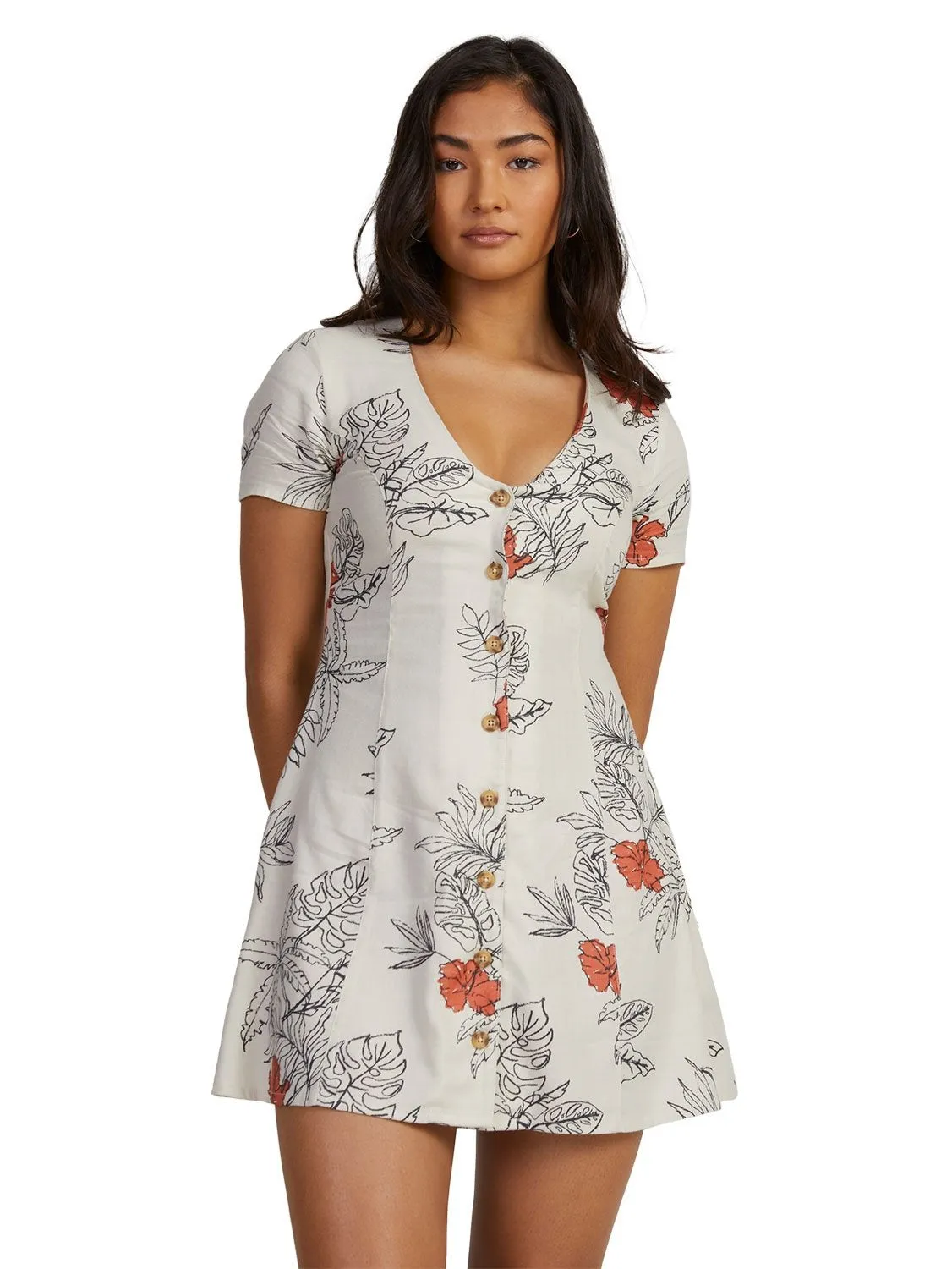 RVCA Ladies Tropicalsy Understated Dress