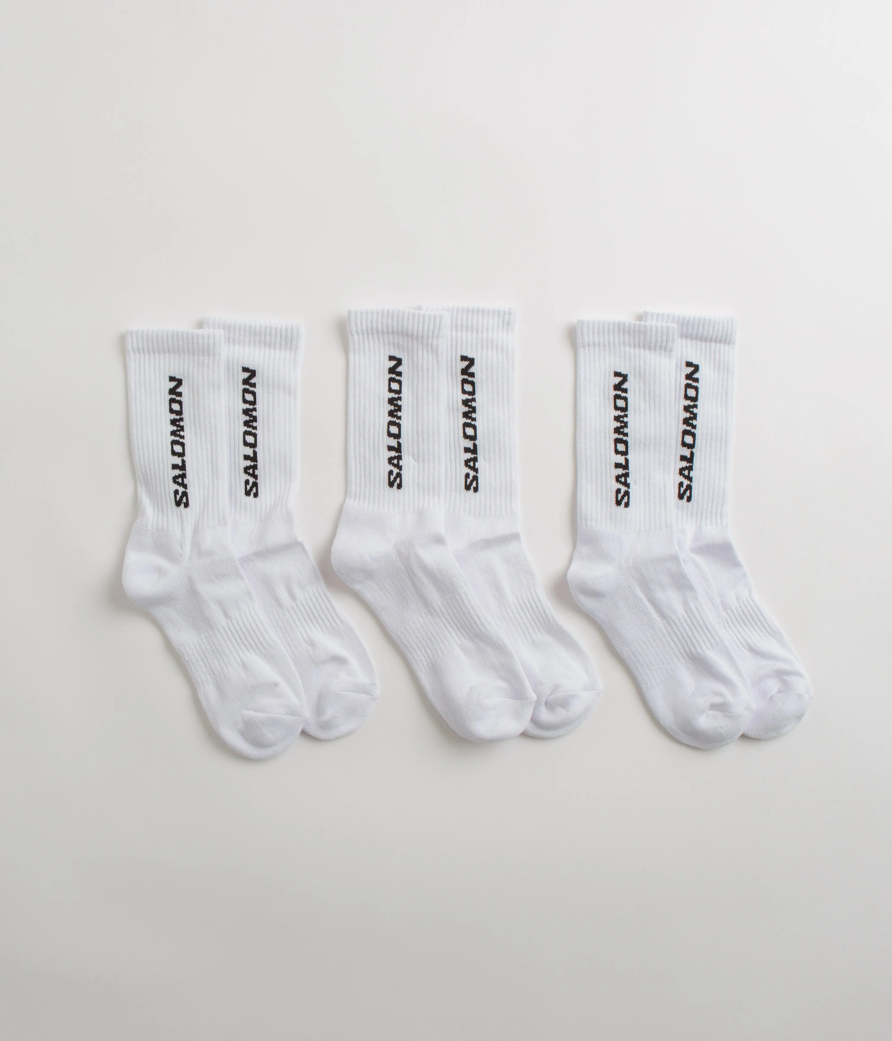 Salomon Everyday Crew Socks (3 Pack) - White / White / White