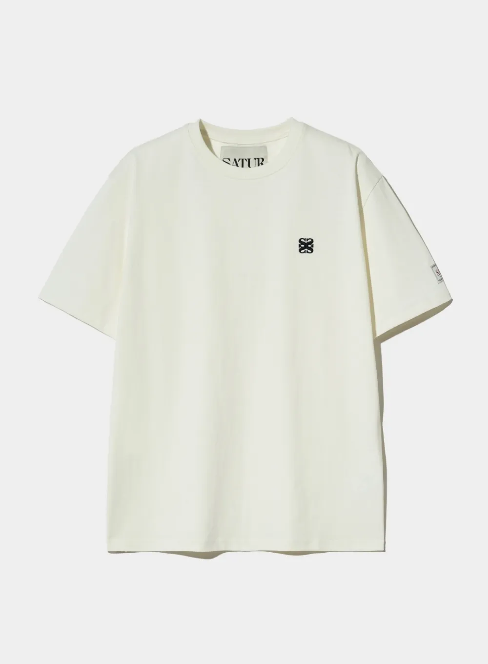 SATUR  |Street Style U-Neck Plain Cotton Short Sleeves