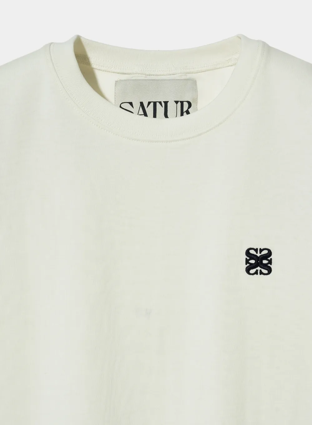 SATUR  |Street Style U-Neck Plain Cotton Short Sleeves