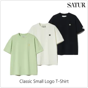 SATUR  |Street Style U-Neck Plain Cotton Short Sleeves