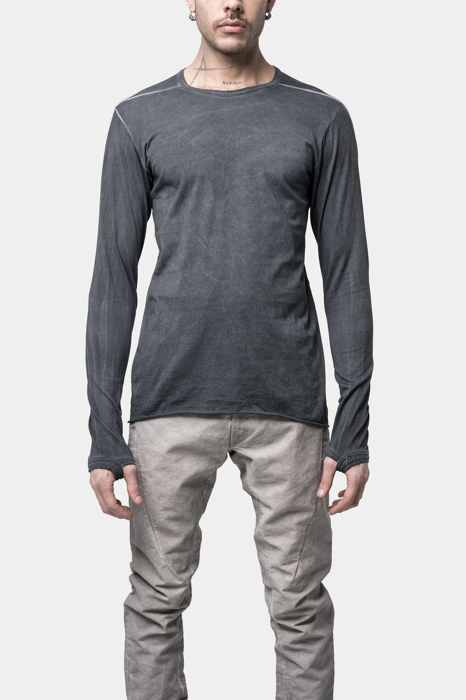 Semi Raglan long sleeve T-Shirt, Petrole