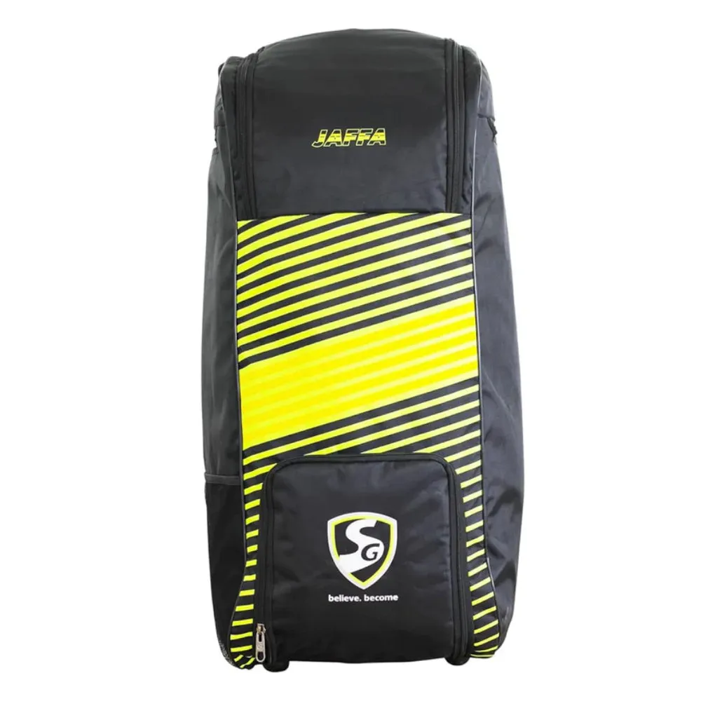 SG Jaffa Wheelie Duffle Cricket Kit Bag (Black/Yellow)