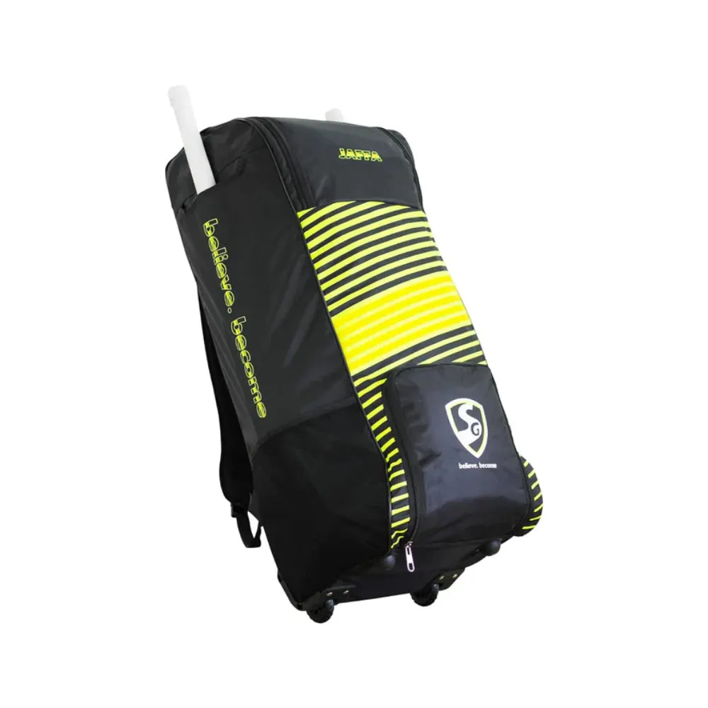 SG Jaffa Wheelie Duffle Cricket Kit Bag (Black/Yellow)