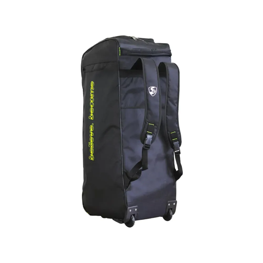 SG Jaffa Wheelie Duffle Cricket Kit Bag (Black/Yellow)