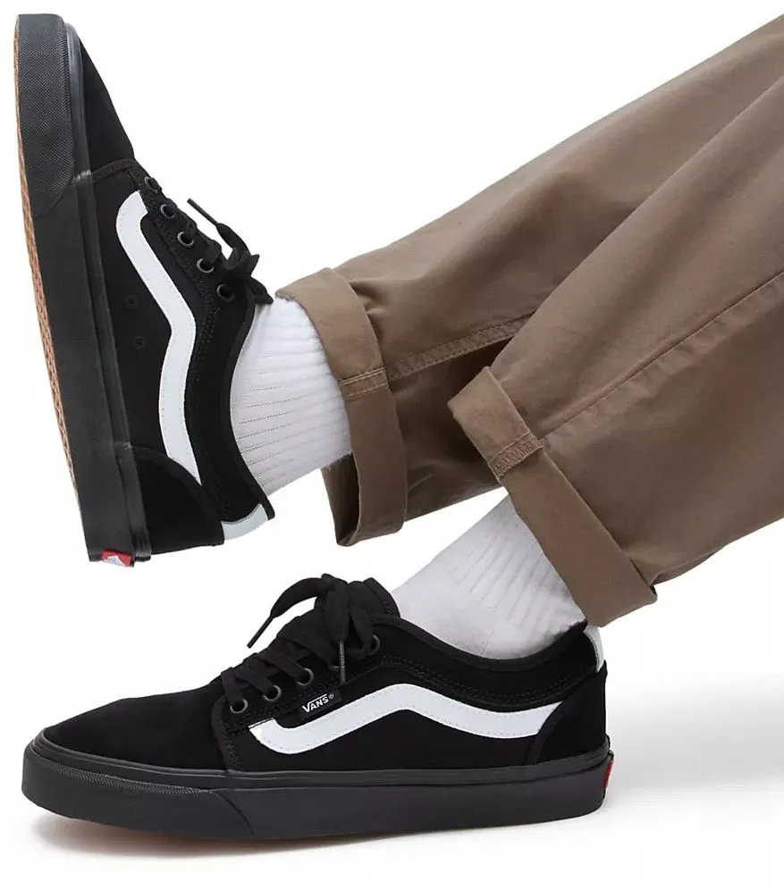 shoes Vans Chukka Low Sidestripe - Black/Black/White - men´s