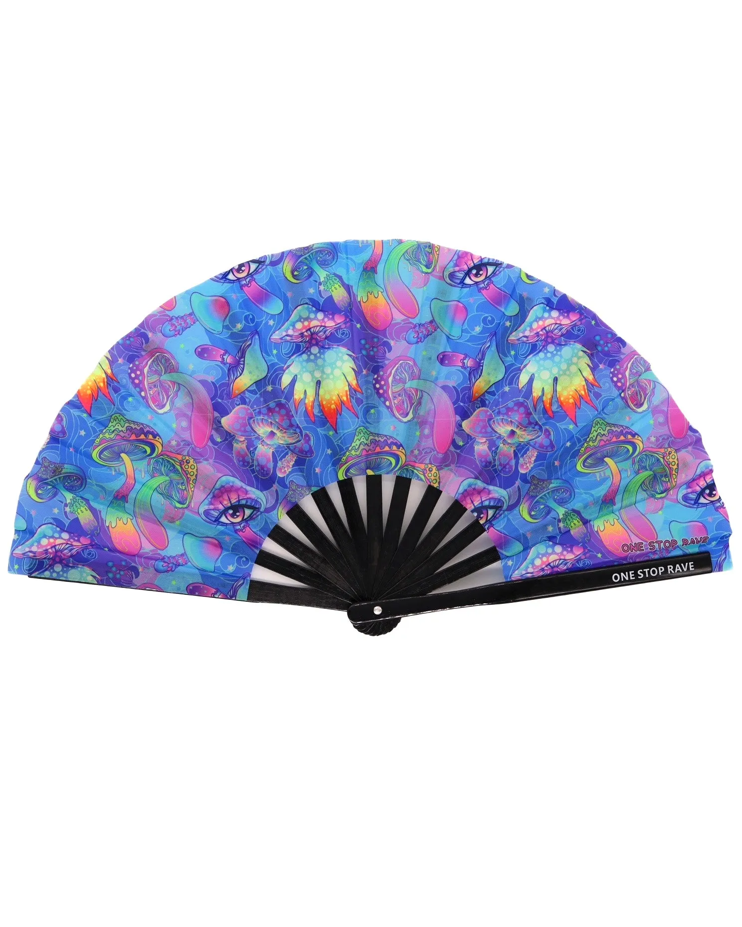 Shroomin Blue Hand Fan