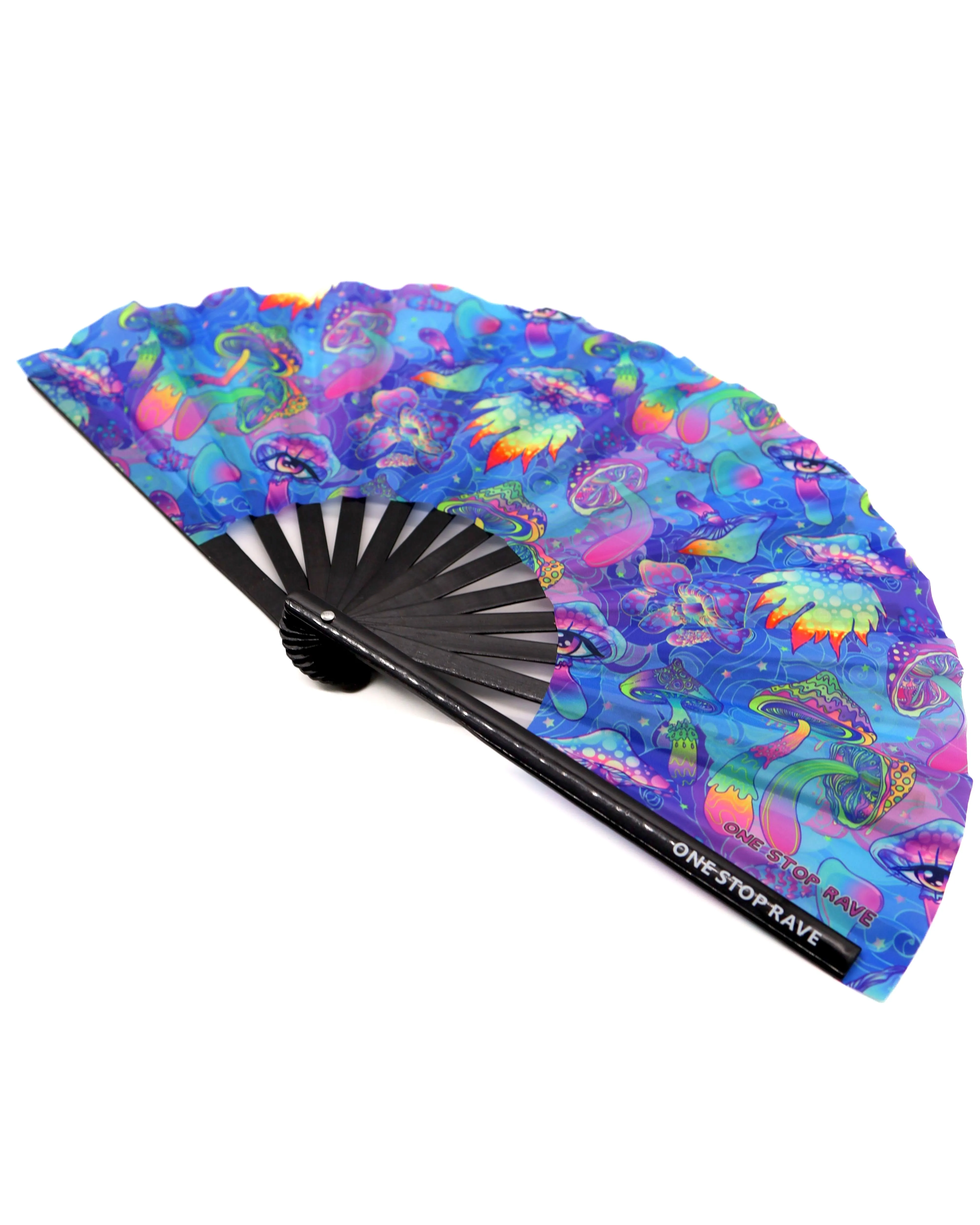 Shroomin Blue Hand Fan