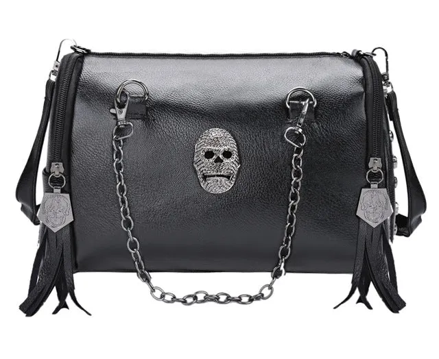 Skull Shoulder Tassel Bag