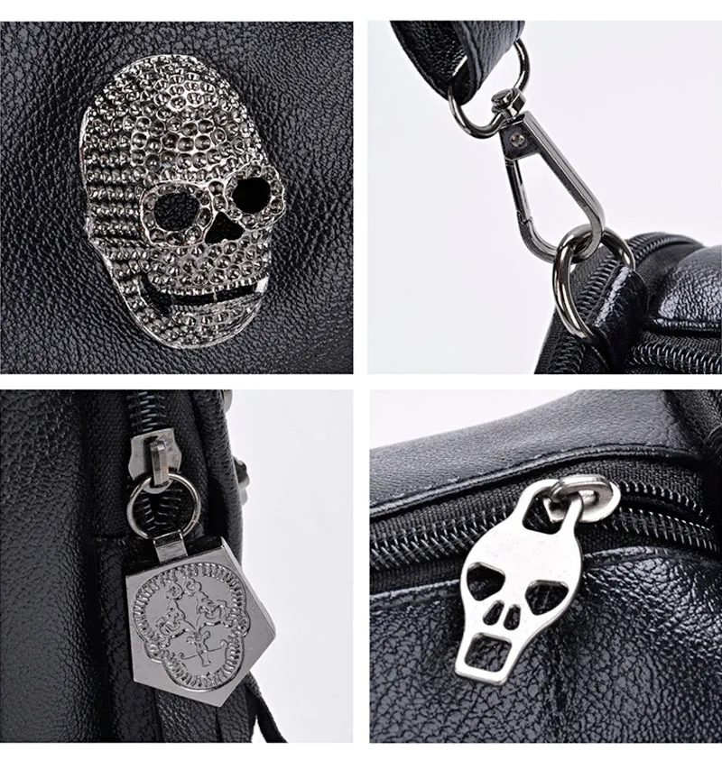 Skull Shoulder Tassel Bag