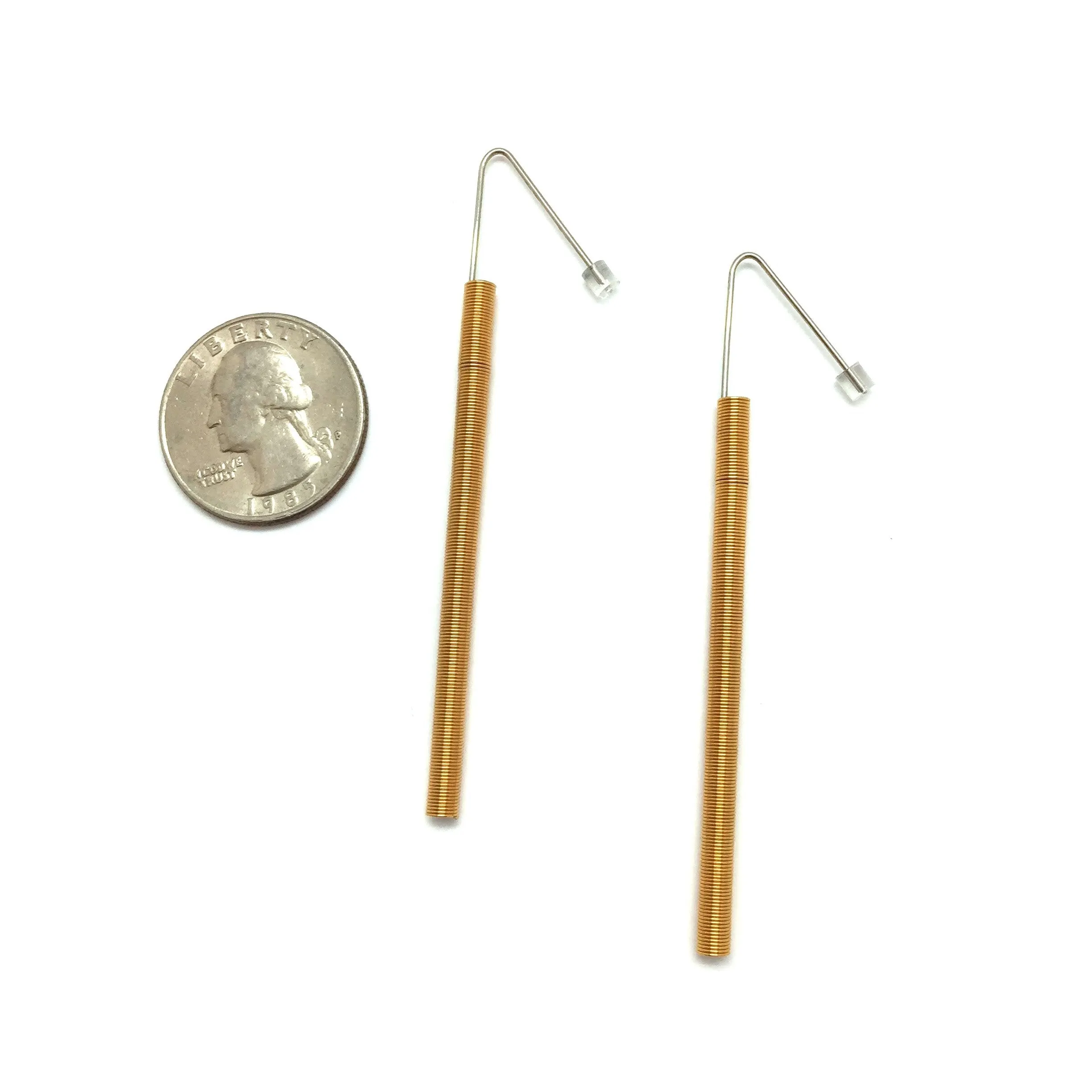 Spring Stick Earrings - Gold