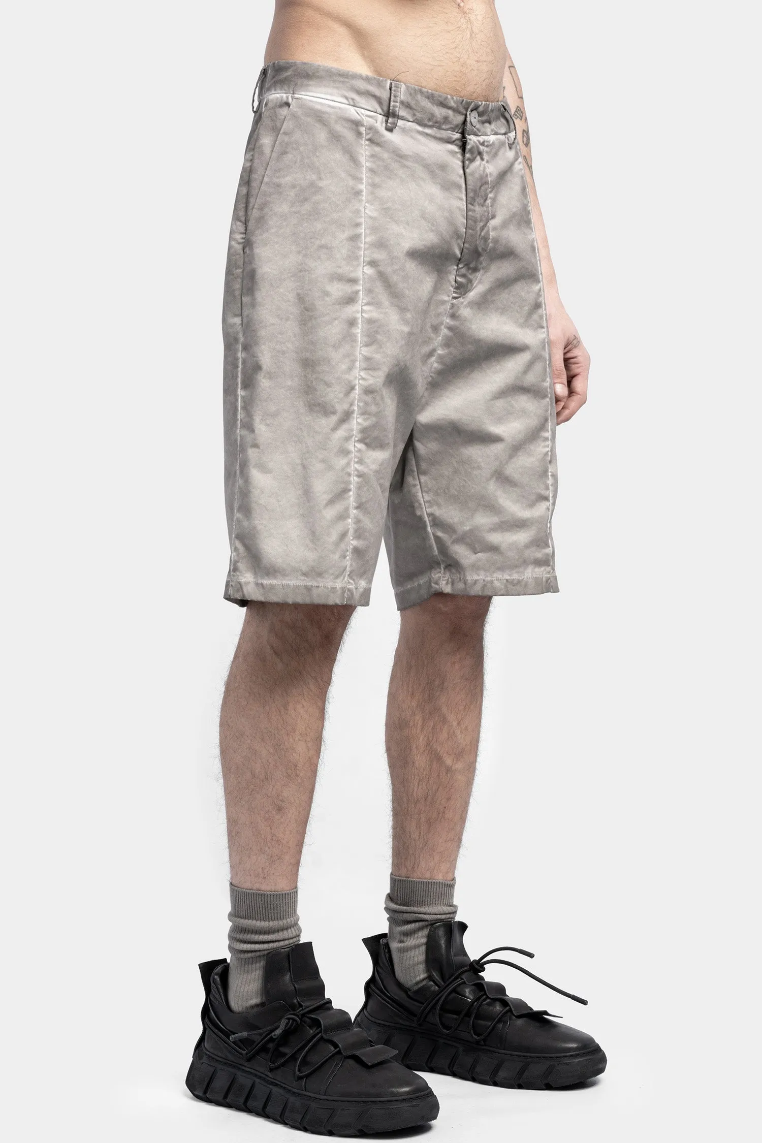 Stretch Cotton Shorts, Grey Metamorphose