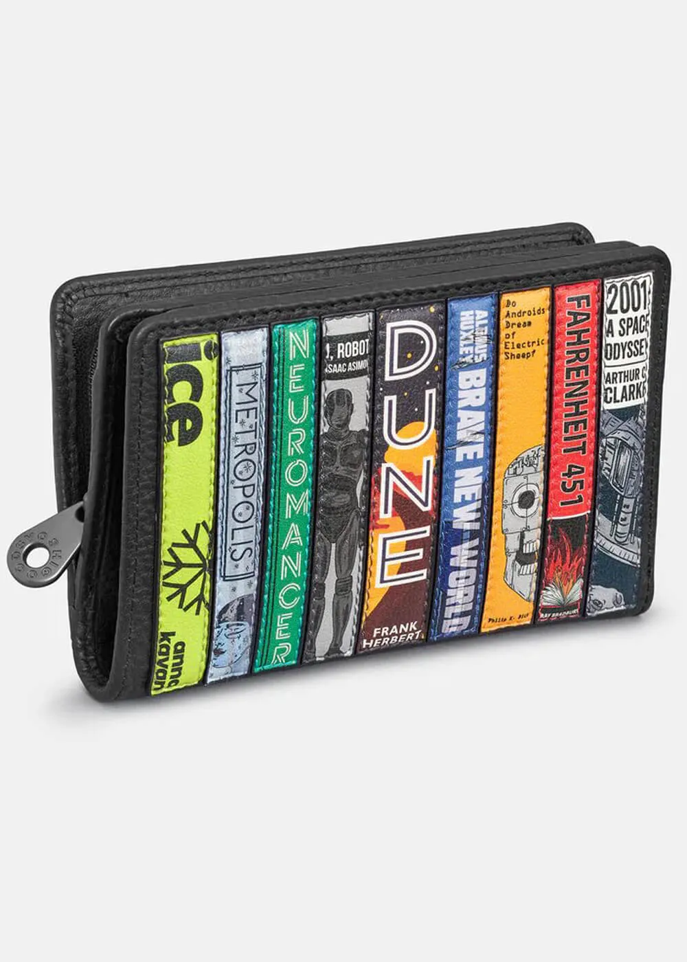 Succubus Bags Books Sci-Fi Bookworm Leather Zip Around Wallet Black