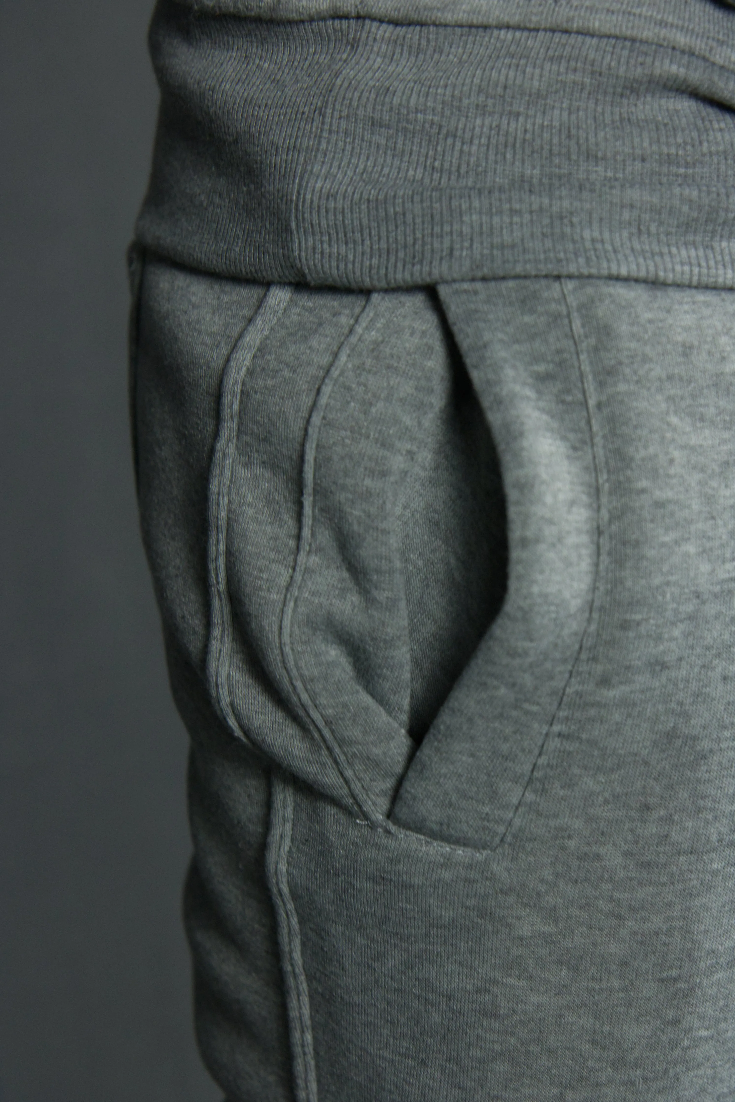 Suede Fleece Heather Grey Joggers | Heather Gray Men's Tapered Track Sweatpants