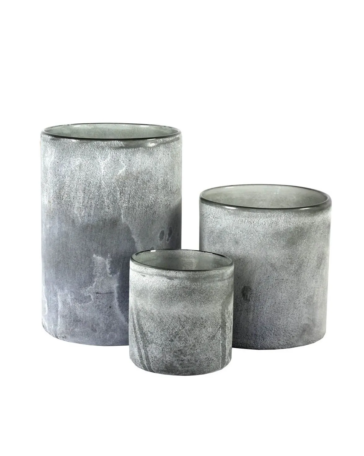 Tell me More Frost Candle Holder Grey