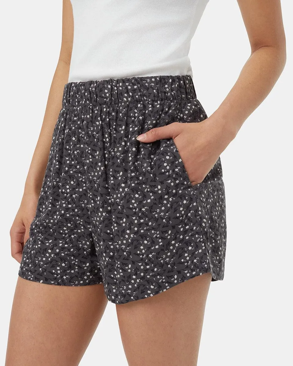 Tentree EcoWoven Crepe Short In Graphite/Flourish Floral