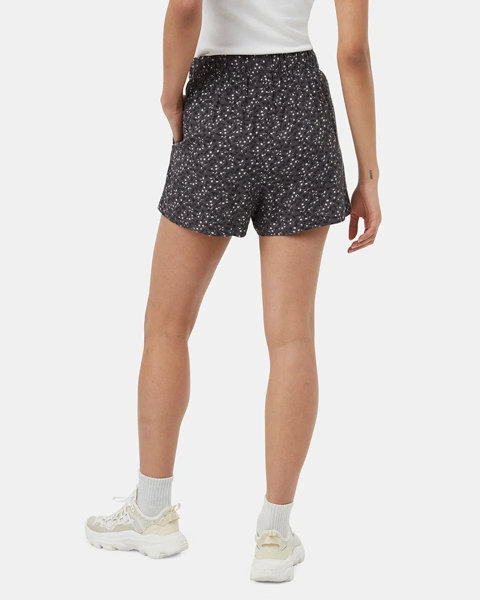 Tentree EcoWoven Crepe Short In Graphite/Flourish Floral