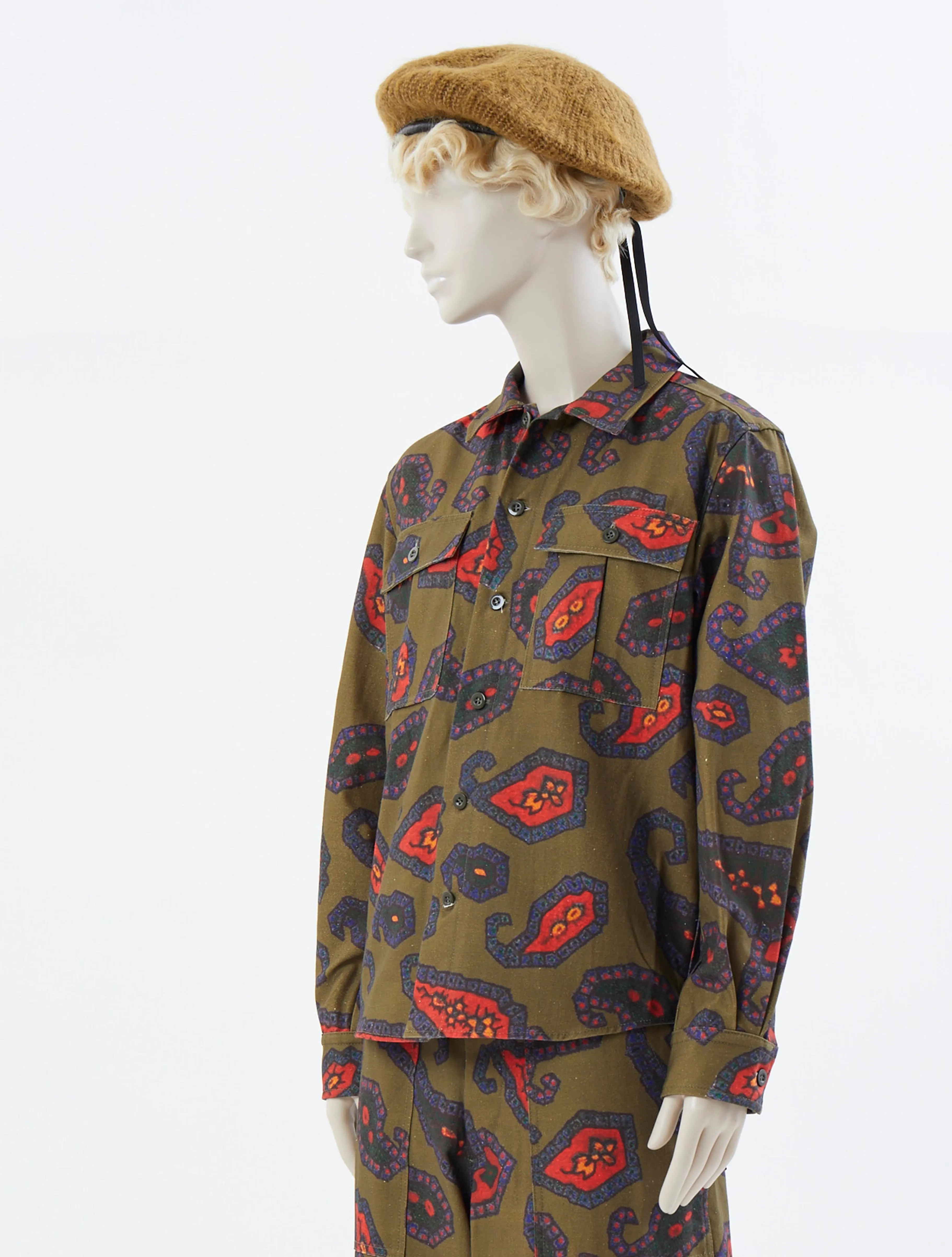 Toga Pulla Cotton Gabardine Print Shirt