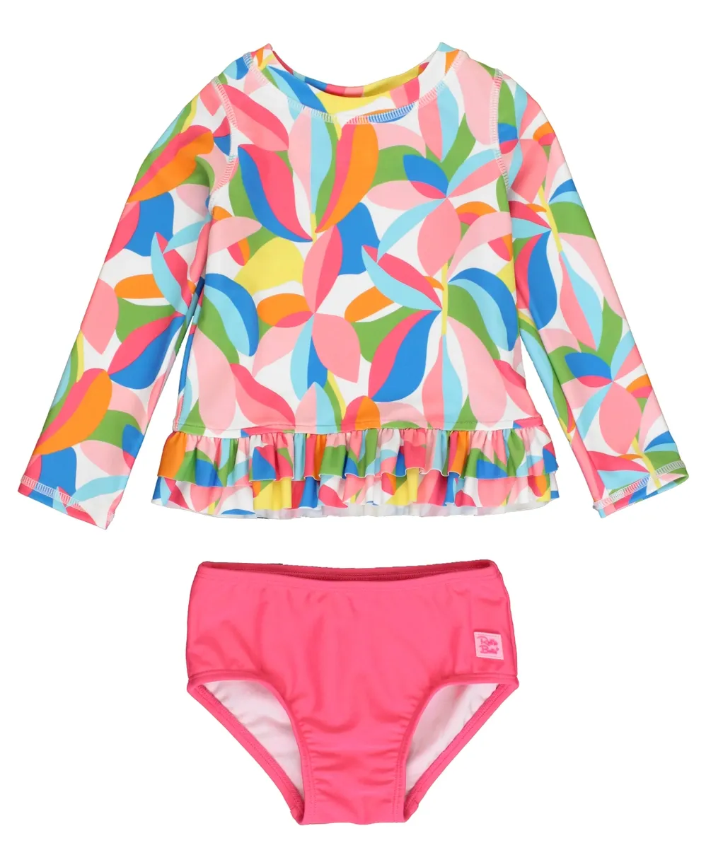 Tropical Adventure L/S Rash Guard 2-Piece Bathing Suit