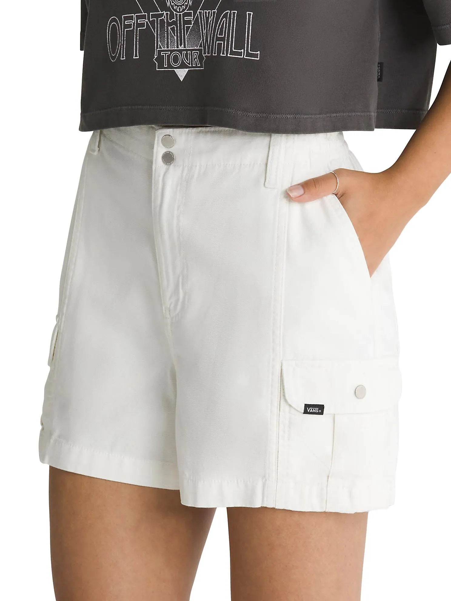 Vans Short Donna Sidewalk Cargo Short Vn000gjc Bianco