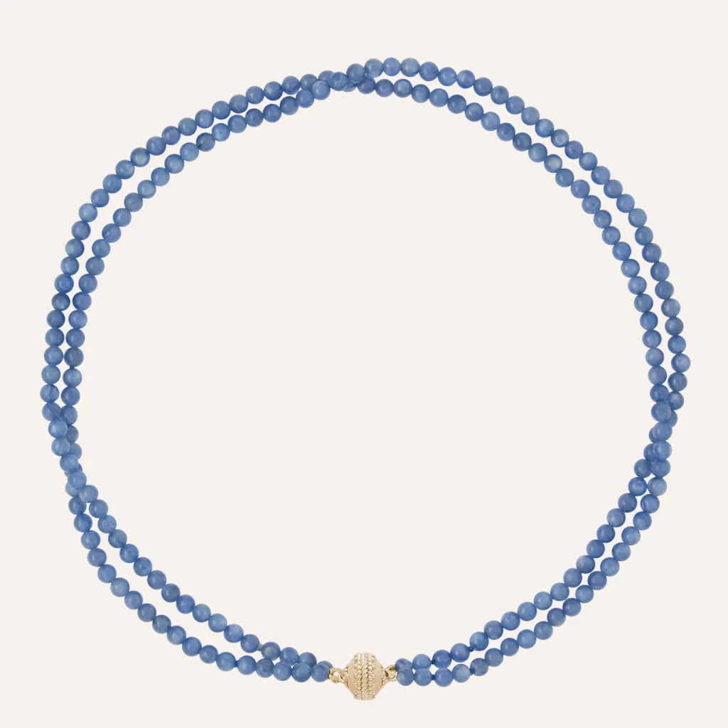 Victoire 4mm Kyanite Double Strand Mini Necklace